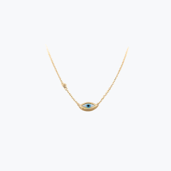 Good Eye Charm Necklace | Gold