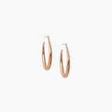 Moon Hoop Earrings S | Silver