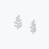 Crystal Leaves Earrings | Gold
