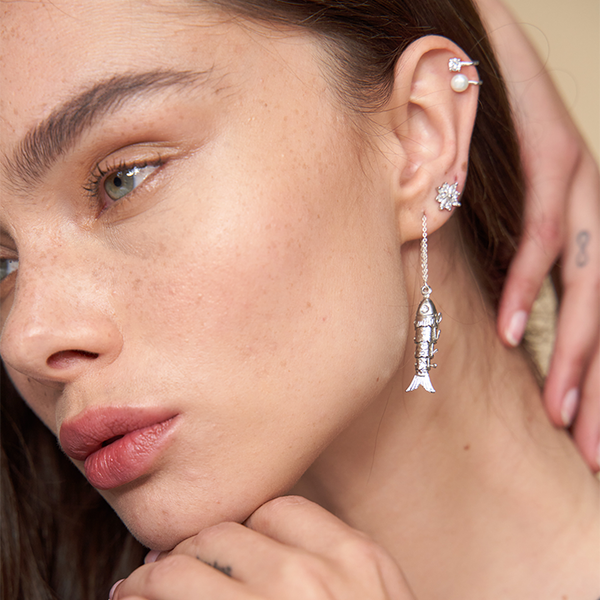 Mini emmy Earrings | Silver