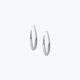 Moon Hoop Earrings S | Silver