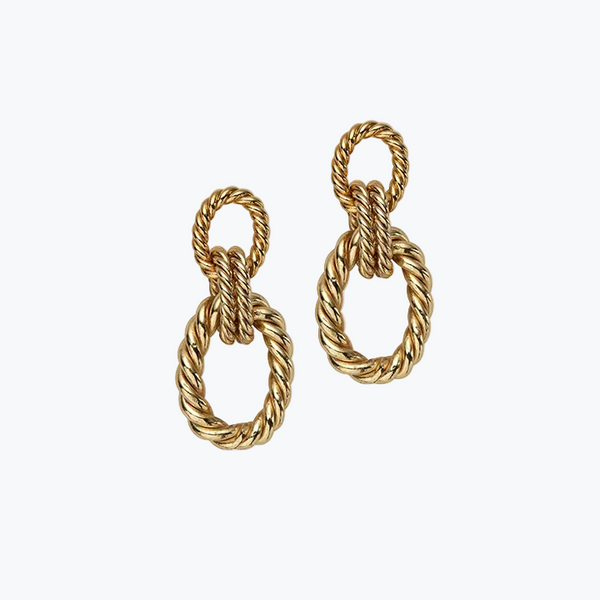 Rope Earrings | Gold