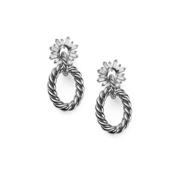 Shiny Rope Earrings | Silver