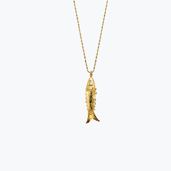 Pisces Necklace L | Gold