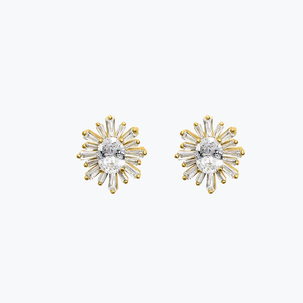 Shining Sun Earrings | Gold