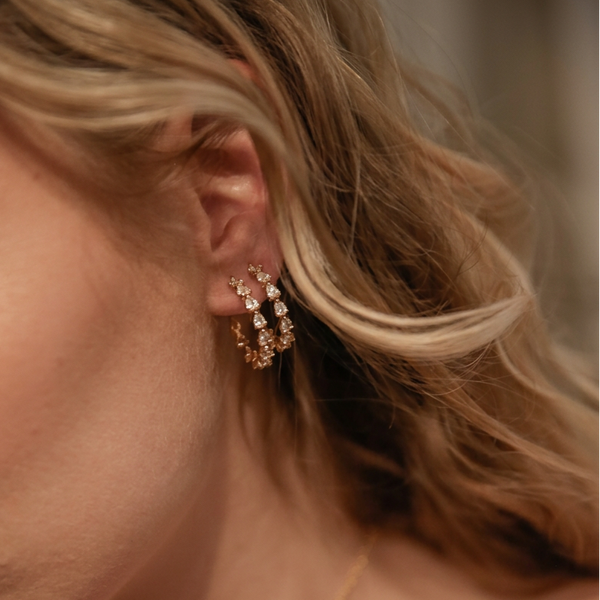 Tony Hoop Earrings | Silver