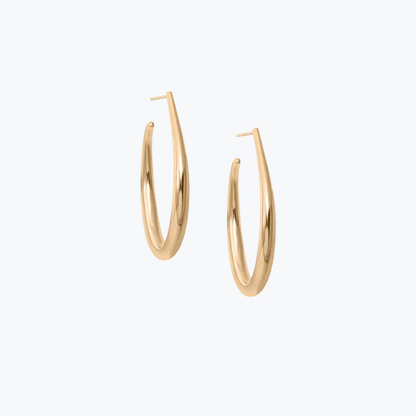 Moon Hoop Earrings S | Gold