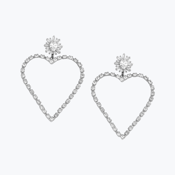 Amor Earrings L | Silver