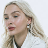 Pansy Pearl Earrings | Silver