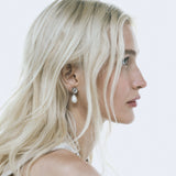 Pansy Pearl Earrings | Silver