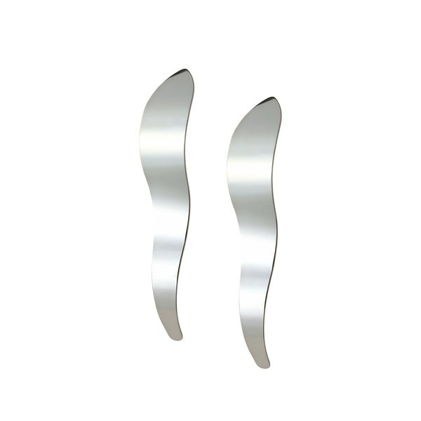 Mini Wavy Earrings | Silver