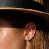 Lotus Drop Earrings | Silver