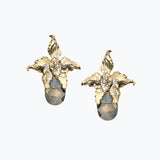 Iris Crystal Earrings | Gold