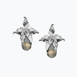 Iris Crystal Earrings | Gold