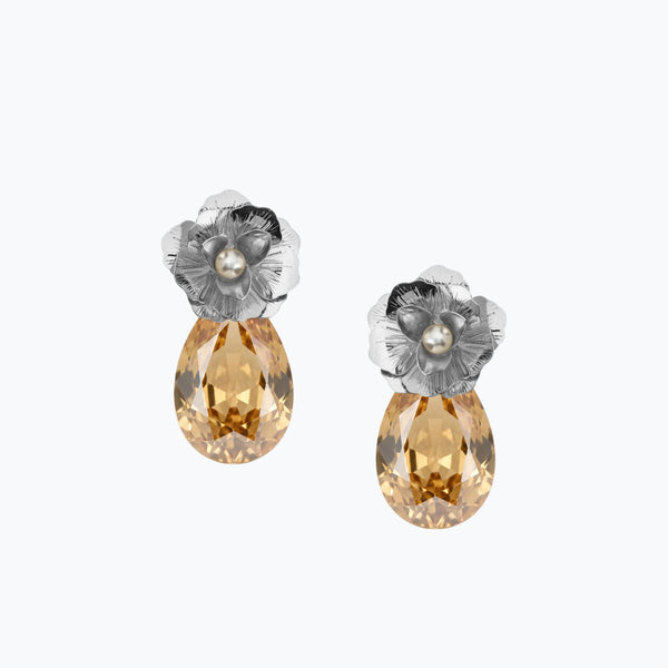 Flare Drop Earrings | Silver