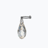 Crystal Tear Ear Cuff L | Gray