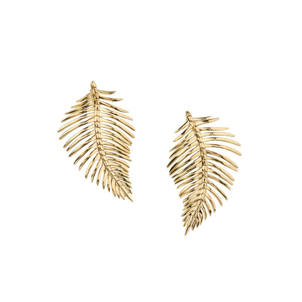 Mini Free Feather Earrings | Gold