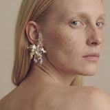 Iris Crystal Earrings | Gold
