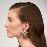 Iris Crystal Earrings | Gold