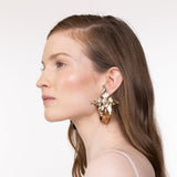 Iris Crystal Earrings | Silver