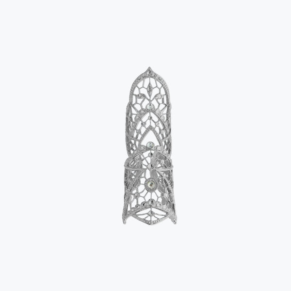 Golden Lace Ring | Silver
