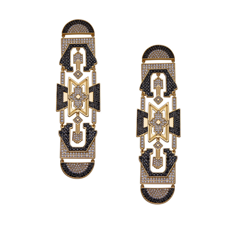 Bond Earrings | Gold - Black