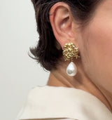 Ribbon Pearl Earrings