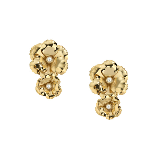 Golden Flower Earrings | Duo