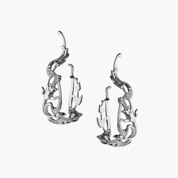 Nar Hoop Earrings L | Silver