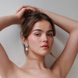Ribbon Pearl Earrings