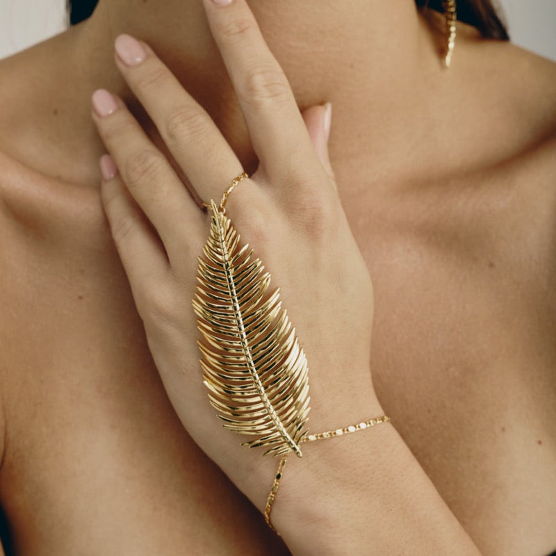 Free Feather Ring Bracelet