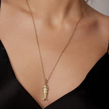 My Lucky Fish Necklace M | Gold