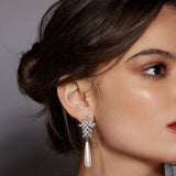 Topaz Earrings L | Silver