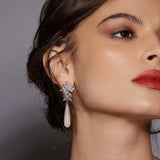 Topaz Earrings L | Silver