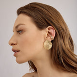 Solar Medallion Earrings | Silver