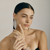 Free Feather Earrings -  Crystal | Silver