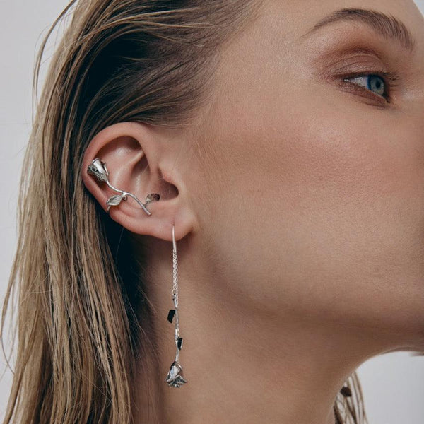 Wild Rose Ear Cuff | Silver
