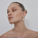 Ribbon Pearl Earrings