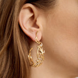 Nar Hoop Earrings L | Silver