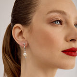 Luna Pearl Earrings | Gold