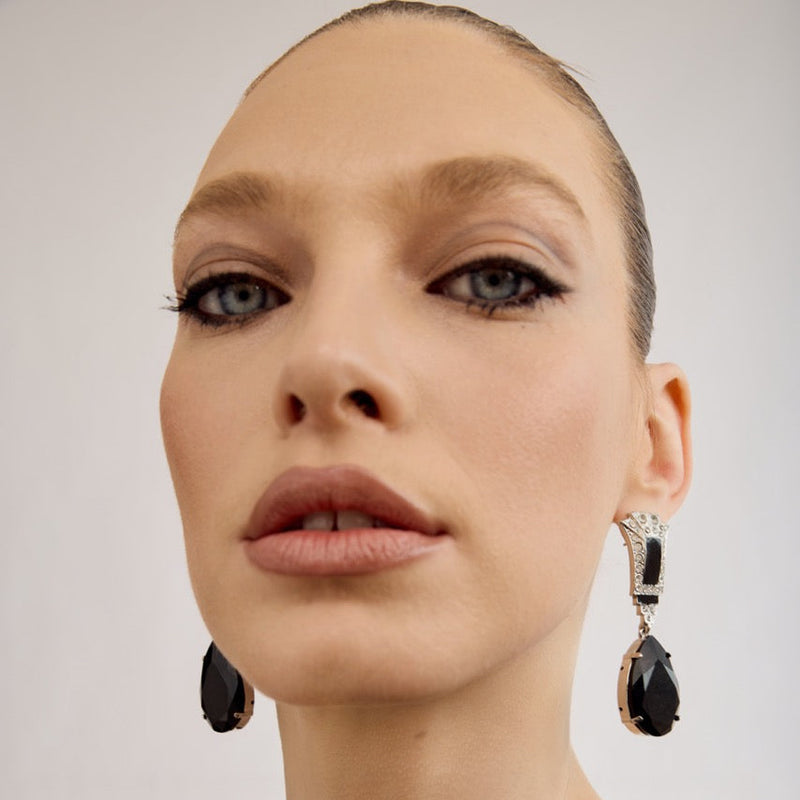 Black Drop Earrings