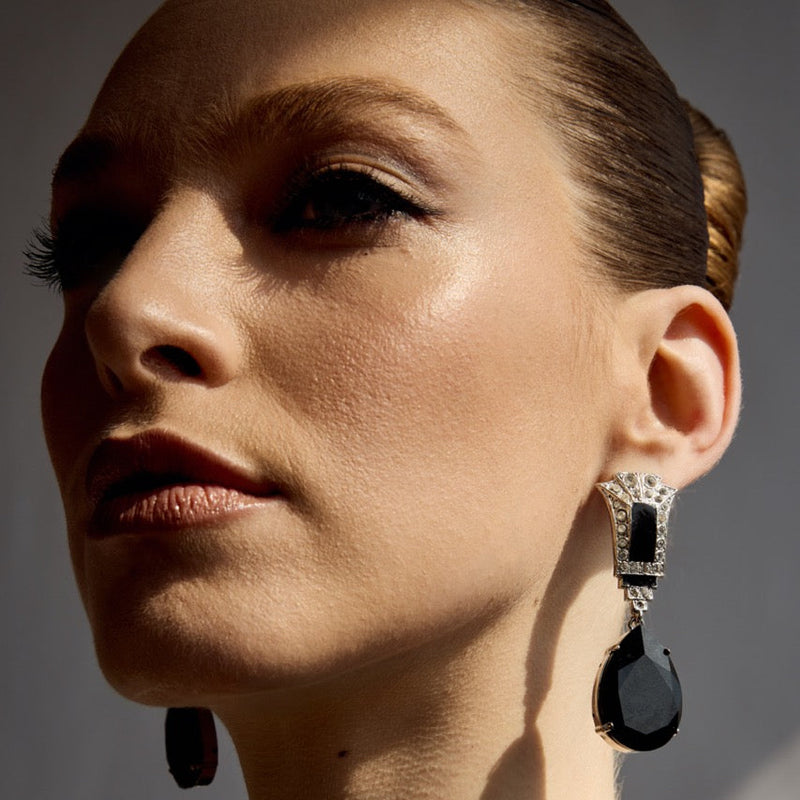 Black Drop Earrings