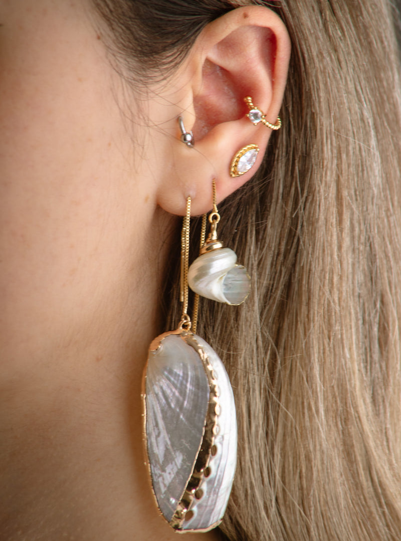 Mini Spiral Sea Shell Earring