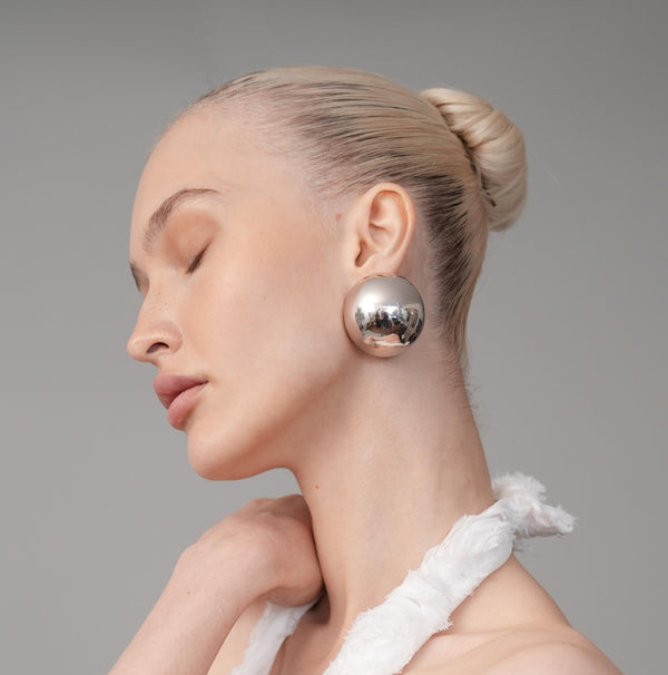 Sphere Earrings | Silver
