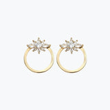 Bar Hoop Earrings | Silver
