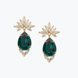 Cielo Earrings Dark Green | Silver