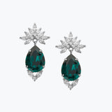 Cielo Earrings Dark Green | Silver
