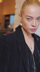 Ribbon Pearl Earrings