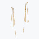 Crystal Rainfall Earrings | Gold