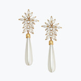 Topaz Earrings L | Silver